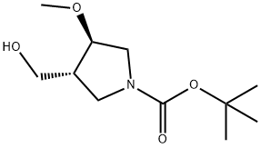 (3R,4R)-3-(ヒドロキシメチル)-4-メトキシピロリジン-1-カルボン酸TERT-ブチル 化學(xué)構(gòu)造式