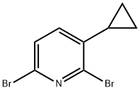 2,6-dibromo-3-cyclopropylPyridine Struktur