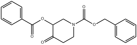 Benzyl 3-(Benzoyloxy)-4-Oxopiperidine-1-Carboxylate Struktur