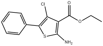 Ethyl 2-amino-4-chloro-5-phenylthiophene-3-carboxylate Struktur