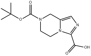 5,6-dihydro-imidazo[1,5-a]pyrazine-3,7(8H)-dicarboxylic acid 7-(1,1-dimethylethyl) ester Struktur