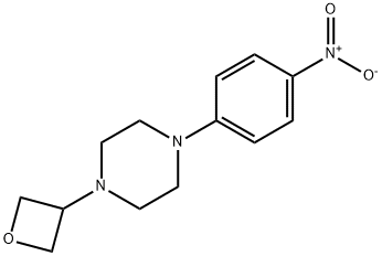 Piperazine, 1-(4-nitrophenyl)-4-(3-oxetanyl)- Struktur