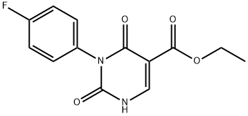 3-(4-fluorophenyl)-2,4-dioxo-1,2,3,4-tetrahydropyrimidine-5-carboxylic acid ethyl ester Struktur