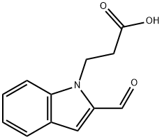 3-(2-formyl-1H-indol-1-yl)propanoic acid Struktur