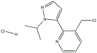 3-(chloromethyl)-2-(1-isopropyl-1H-pyrazol-5-yl)pyridine hydrochloride Struktur