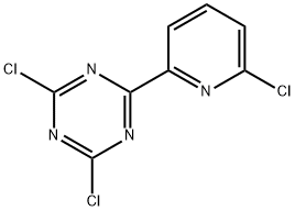 2,4-dichloro-6-(6-chloropyridin-2-yl)-1,3,5-triazine Struktur