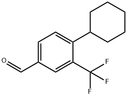 Benzaldehyde, 4-cyclohexyl-3-(trifluoromethyl)- Struktur