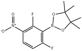 2-(2,6-Difluoro-3-nitrophenyl)-4,4,5,5-tetramethyl-1,3,2-dioxaborolane Struktur