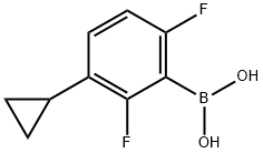 3-Cyclopropyl-2,6-difluorophenylboronic acid Struktur