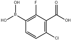 3-Carboxy-4-chloro-2-fluorophenylboronic acid Struktur