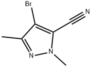 4-bromo-1,3-dimethyl-1H-pyrazole-5-carbonitrile Struktur