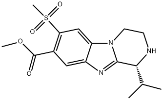 (R)-methyl 1-isopropyl-7-(methylsulfonyl)-1,2,3,4-tetrahydrobenzo[4,5]imidazo [1,2-a]pyrazine-8-carboxylate Struktur