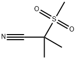 2-methyl-2-(methylsulfonyl)propanenitrile Struktur