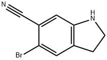 5-bromo-2,3-dihydro-1H-Indole-6-carbonitrile Struktur