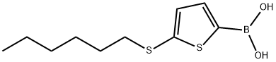 (5-(hexylthio)thiophen-2-yl)boronic acid Struktur