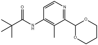 N-(2-(1,3-dioxan-2-yl)-3-methylpyridin-4-yl)pivalamide Struktur