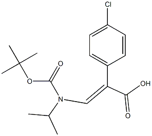 Trans-N-Boc-2-(4-chlorophenyl)-3-(isopropylamino) acrylic acid Struktur