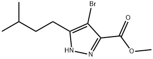 methyl 4-bromo-3-isopentyl-1H-pyrazole-5-carboxylate Struktur