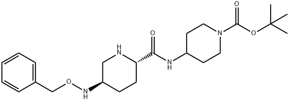 4-(((2S,5R)-5-(芐氧氨基)哌啶-2-羧酰胺基)哌啶-1-羧酸叔丁酯4-羧酸叔丁酯 結(jié)構(gòu)式