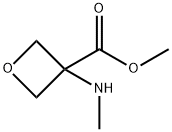 3-Oxetanecarboxylic acid, 3-(methylamino)-, methyl ester Struktur