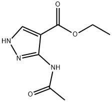 ethyl 3-(acetylamino)-1H-pyrazole-4-carboxylate Struktur