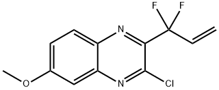 3-chloro-2-(1,1-difluoroallyl)-6-methoxyquinoxaline Struktur