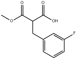 2-(3-fluorobenzyl)-3-methoxy-3-oxopropanoic acid Struktur