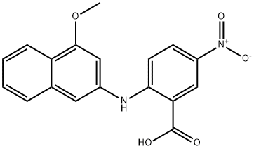 2-(4-メトキシ-2-ナフチルアミノ)-5-ニトロ安息香酸 化學(xué)構(gòu)造式