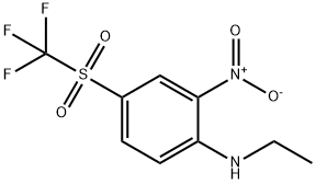 N-ethyl-2-nitro-4-((trifluoromethyl)sulfonyl)aniline Struktur