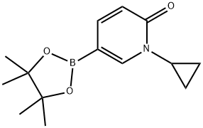 1-Cyclopropyl-6-oxo-1,6-dihydropyridine-3-boronic acid pinacol ester Struktur