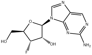 (2R,3S,4S,5R)-2-(2-Amino-9H-purin-9-yl)-4-fluoro-5-(hydroxymethyl)tetrahydrofuran-3-ol Struktur