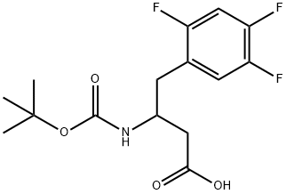 3-(BOC-氨基)-4-(2,4,5-三氟苯基)丁酸 結(jié)構(gòu)式