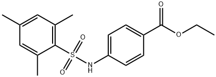 Benzoic acid, 4-[[(2,4,6-trimethylphenyl)sulfonyl]amino]-, ethyl ester Struktur