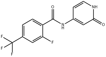 2-fluoro-N-(2-oxo-1l4,2l5-pyridin-4-yl)-4-(trifluoromethyl)benzamide Struktur