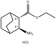 ethyl(1R,2S,3S,4R)-3-aminobicyclo[2.2.2]octane-2-carboxylatehydrochloride Struktur