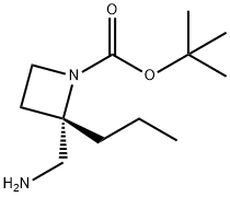 tert-butyl (2S)-2-(aminomethyl)-2-propylazetidine-1-carboxylate Struktur