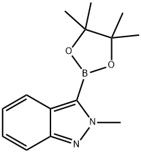 2-methyl-2H-indazol-3-ylboronic acid pinacol ester Struktur