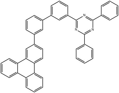 2,4-Diphenyl-6-[3'-(2-triphenylenyl)[1,1'-biphenyl]-3-yl]-1,3,5-triazine Struktur