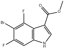 methyl 5-bromo-4,6-difluoro-1H-indole-3-carboxylate Struktur