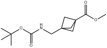 Methyl3-(((tert-butoxycarbonyl)amino)methyl)bicyclo[1.1.1]pentane-1-carboxylate Struktur