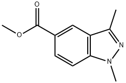 methyl 1,3-dimethyl-1H-indazole-5-carboxylate Struktur