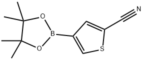 4-(4,4,5,5-tetramethyl-1,3,2-dioxaborolan-2-yl)thiophene-2-carbonitrile Struktur