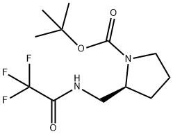 (S)-1-Boc-2-[(2,2,2-Trifluoro-acetylamino)-methyl]-pyrrolidine Struktur