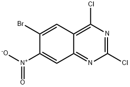 2,4-dichloro-6-bromo-7-nitroquinazoline Struktur