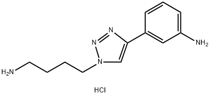 3-[1-(4-aminobutyl)-1h-1,2,3-triazol-4-yl]aniline trihydrochloride Struktur