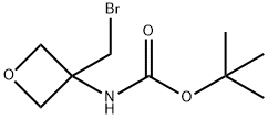 3-(Boc-amino)-3-(bromomethyl)oxetane Struktur