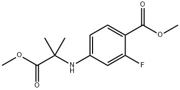 methyl 2-fluoro-4-((1-methoxy-2-methyl-1-oxopropan-2-yl)amino)benzoate Struktur