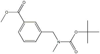 Methyl 3-(((tert-butoxycarbonyl)(methyl)amino)methyl)benzoate Struktur