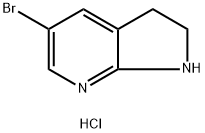 5-bromo-1H,2H,3H-pyrrolo[2,3-b]pyridine hydrochloride Struktur