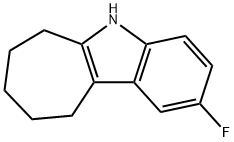 2-fluoro-5,6,7,8,9,10-hexahydrocyclohepta[b]indole Struktur